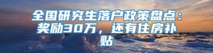 全国研究生落户政策盘点：奖励30万，还有住房补贴