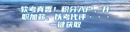 软考真香！积分入户、升职加薪、以考代评···一键获取