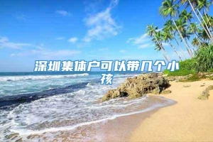 深圳集体户可以带几个小孩