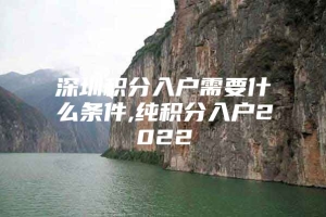 深圳积分入户需要什么条件,纯积分入户2022