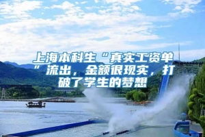 上海本科生“真实工资单”流出，金额很现实，打破了学生的梦想