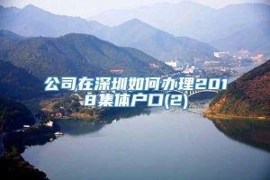 公司在深圳如何办理2018集体户口(2)