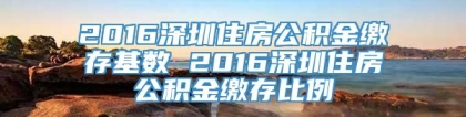 2016深圳住房公积金缴存基数 2016深圳住房公积金缴存比例