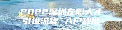 2022深圳在职人才引进流程 入户秒批