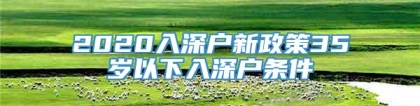 2020入深户新政策35岁以下入深户条件