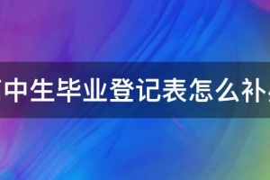 高中生毕业登记表怎么补办