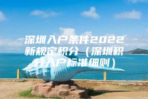 深圳入户条件2022新规定积分（深圳积分入户标准细则）