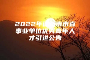 2022年德州市市直事业单位优秀青年人才引进公告