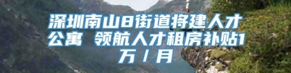 深圳南山8街道将建人才公寓 领航人才租房补贴1万／月