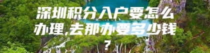 深圳积分入户要怎么办理,去那办要多少钱？