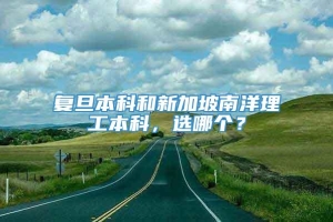 复旦本科和新加坡南洋理工本科，选哪个？