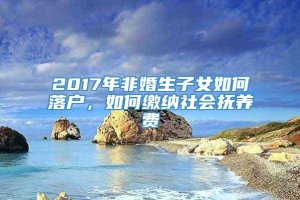 2017年非婚生子女如何落户，如何缴纳社会抚养费