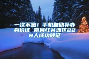 一次不跑！手机自助补办身份证 南昌红谷滩区228人成功领证