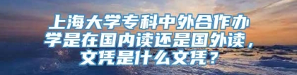 上海大学专科中外合作办学是在国内读还是国外读，文凭是什么文凭？