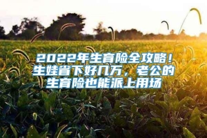 2022年生育险全攻略！生娃省下好几万，老公的生育险也能派上用场