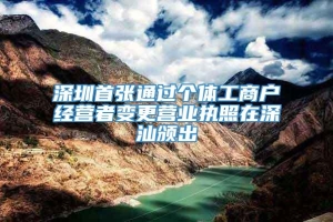 深圳首张通过个体工商户经营者变更营业执照在深汕颁出