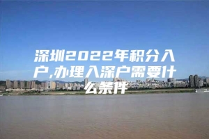 深圳2022年积分入户,办理入深户需要什么条件