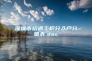 深圳市招调工积分入户分值表.doc