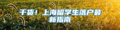 干货！上海留学生落户最新指南