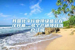 我国北斗行业顶级盛会在汉开幕，多个产研项目落户江城