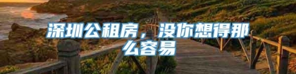 深圳公租房，没你想得那么容易