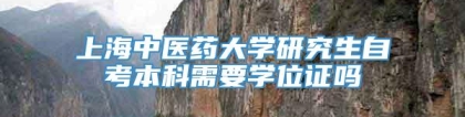 上海中医药大学研究生自考本科需要学位证吗