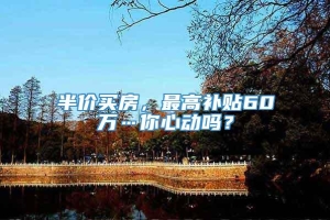 半价买房，最高补贴60万…你心动吗？