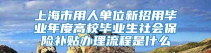 上海市用人单位新招用毕业年度高校毕业生社会保险补贴办理流程是什么