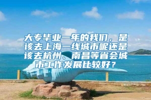 大专毕业一年的我们，是该去上海一线城市呢还是该去杭州、南昌等省会城市工作发展比较好？