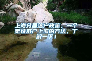 上海分居落户政策，一个更快落户上海的方法，了解一下！