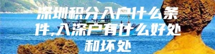 深圳积分入户什么条件,入深户有什么好处和坏处