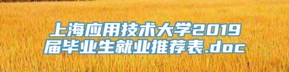 上海应用技术大学2019届毕业生就业推荐表.doc