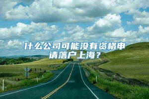 什么公司可能没有资格申请落户上海？