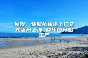 外媒：特斯拉独资工厂正式落户上海 两年后开始生产