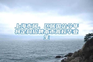 上海市属、区属国企今年将定向招聘本市高校毕业生