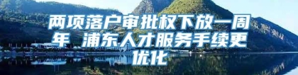 两项落户审批权下放一周年 浦东人才服务手续更优化