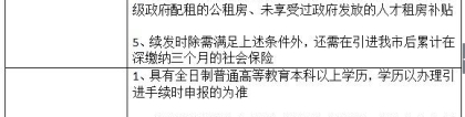 2020年深圳市新引进人才补贴申请条件汇总