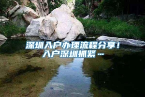 深圳入户办理流程分享！入户深圳抓紧…