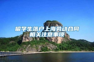 留学生落户上海劳动合同相关注意事项