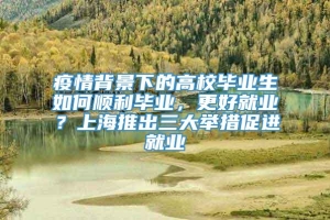 疫情背景下的高校毕业生如何顺利毕业，更好就业？上海推出三大举措促进就业