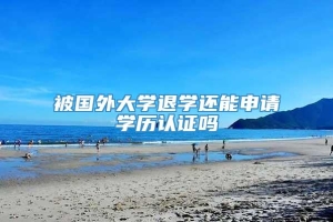 被国外大学退学还能申请学历认证吗