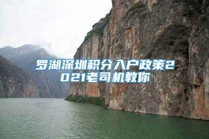罗湖深圳积分入户政策2021老司机教你