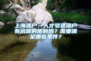 上海落户：人才引进落户有名额的限制吗？需要满足哪些条件？