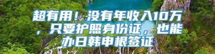 超有用！没有年收入10万，只要护照身份证，也能办日韩申根签证