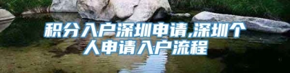 积分入户深圳申请,深圳个人申请入户流程