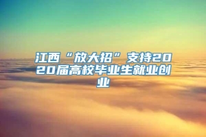 江西“放大招”支持2020届高校毕业生就业创业