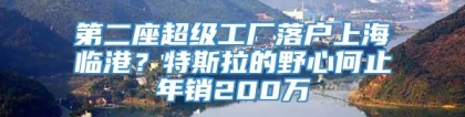 第二座超级工厂落户上海临港？特斯拉的野心何止年销200万