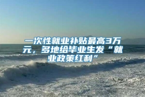 一次性就业补贴最高3万元，多地给毕业生发“就业政策红利”