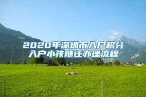 2020年深圳市入户积分入户小孩随迁办理流程