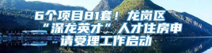 6个项目81套！龙岗区“深龙英才”人才住房申请受理工作启动